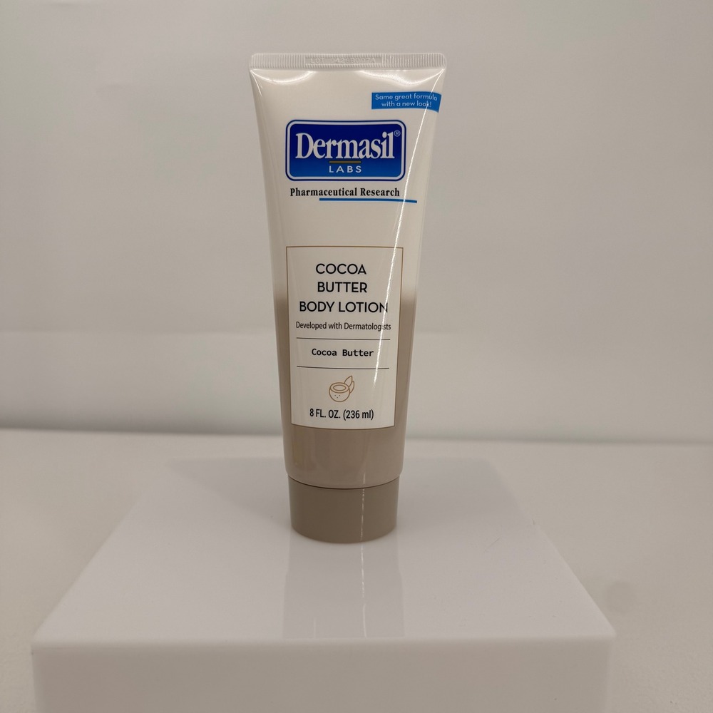 Dermasil Labs Cocoa Butter Body Lotion 8 fl‎ oz Paraben Free Moisturizer Tube